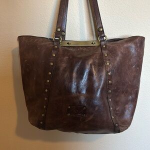 Patricia Nash Benvenuto women’s brown large tote shoulder bag